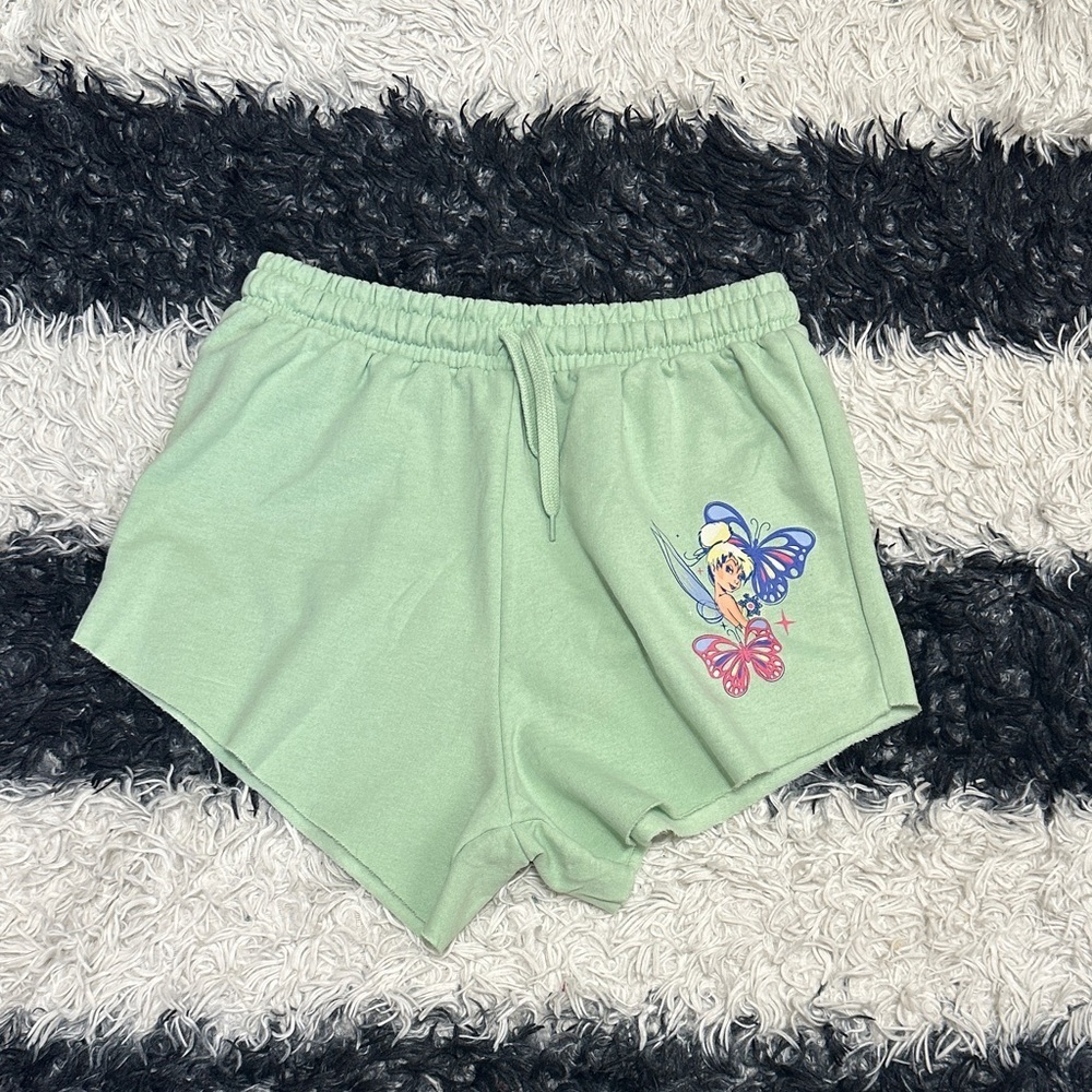 Disney Tinkerbell Mint Green Junior’s Shorts, Large
